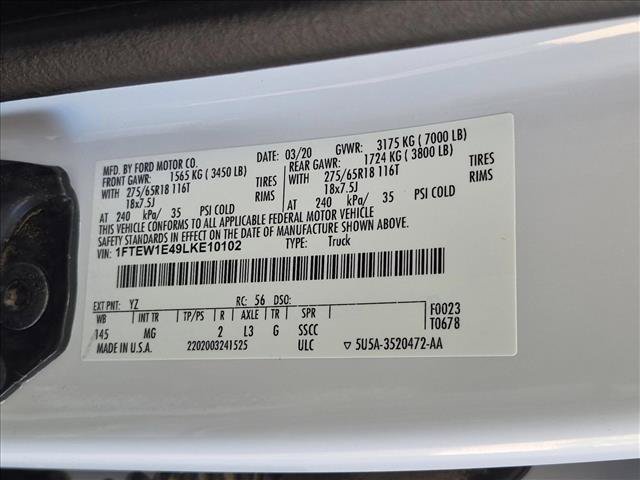 Used 2020 Ford F150 XLT w/ Equipment Group 301A Mid AWD/4WD image 14