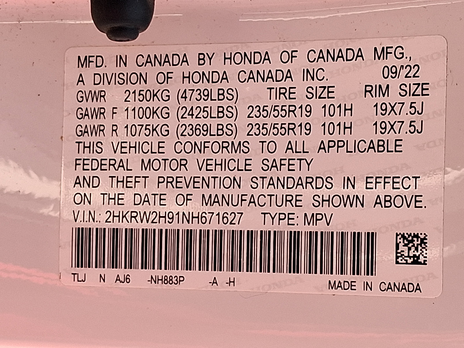 Used 2022 Honda CR-V Touring image 27