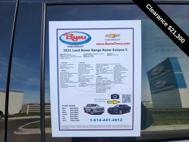 Used 2021 Land Rover Range Rover Evoque S image 9