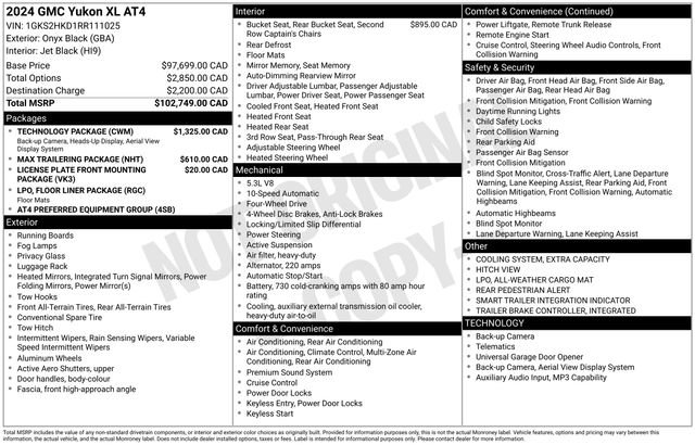 Used 2024 GMC Yukon XL AT4 w/ Technology Package AWD/4WD image 7