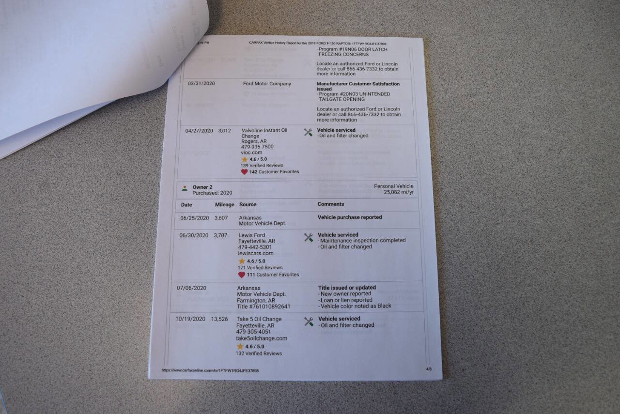 Used 2018 Ford F150 Raptor w/ Equipment Group 802A Luxury image 78