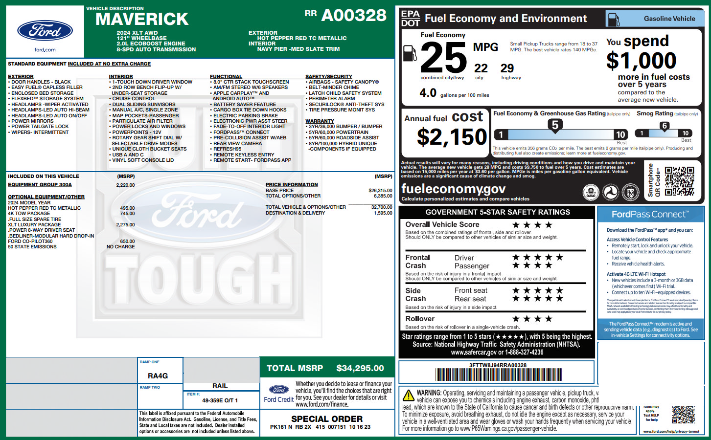 Used 2024 Ford Maverick XLT w/ XLT Luxury Package AWD/4WD image 38