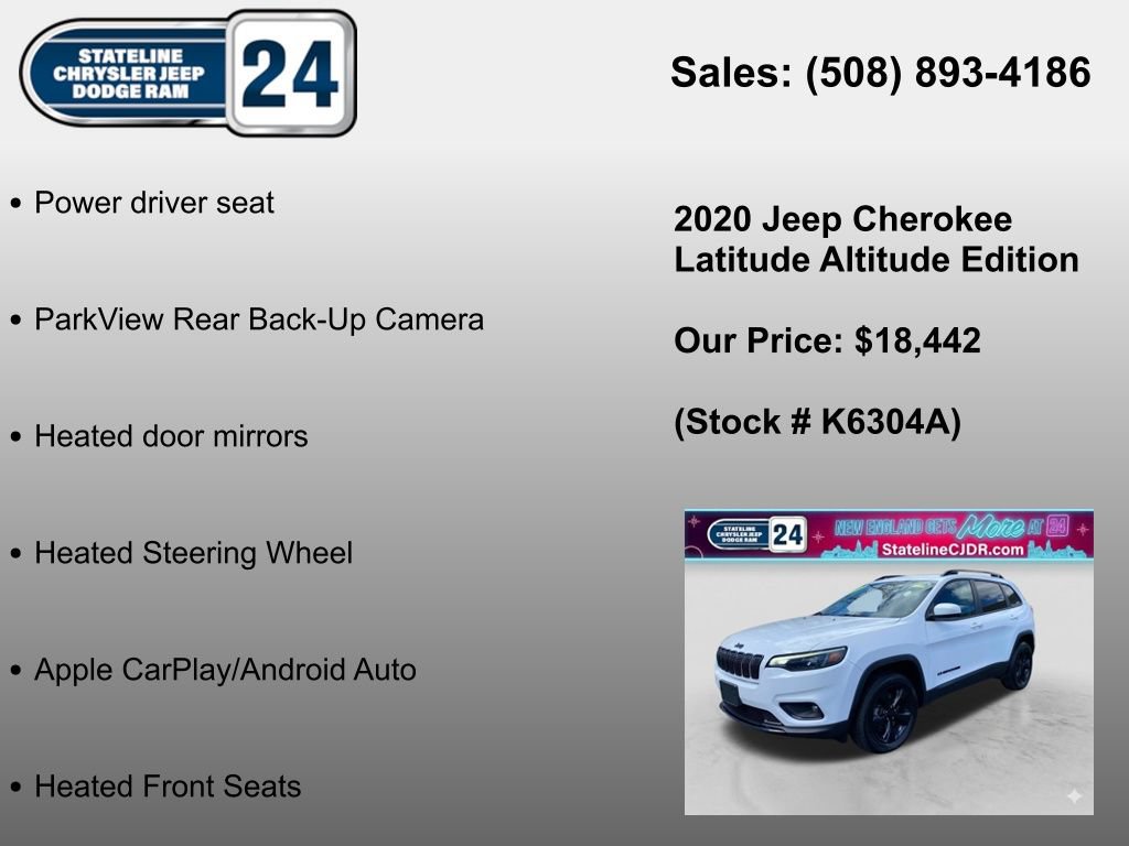 Certified 2020 Jeep Cherokee Latitude Plus AWD/4WD image 6