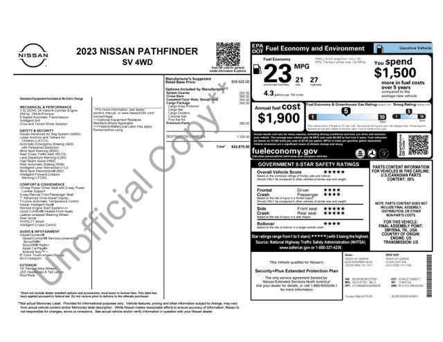 Certified 2023 Nissan Pathfinder SV w/ Cargo Package image 10