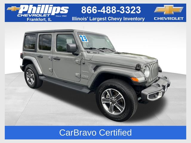Used 2023 Jeep Wrangler Unlimited Sahara w/ LED Lighting Group AWD/4WD image 1