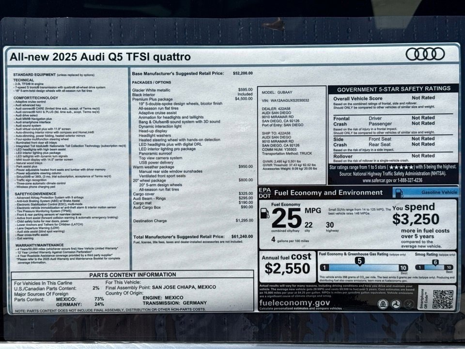 Certified 2025 Audi Q5 2.0T Premium Plus w/ Premium Plus image 21
