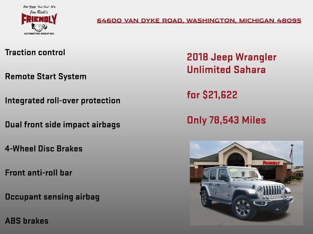 Used 2018 Jeep Wrangler Unlimited Sahara w/ Cold Weather Group AWD/4WD image 25
