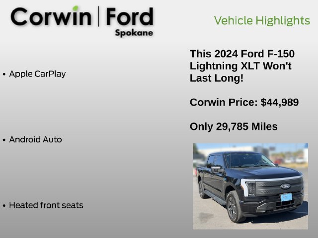 Certified 2024 Ford F150 Lightning XLT AWD/4WD image 13