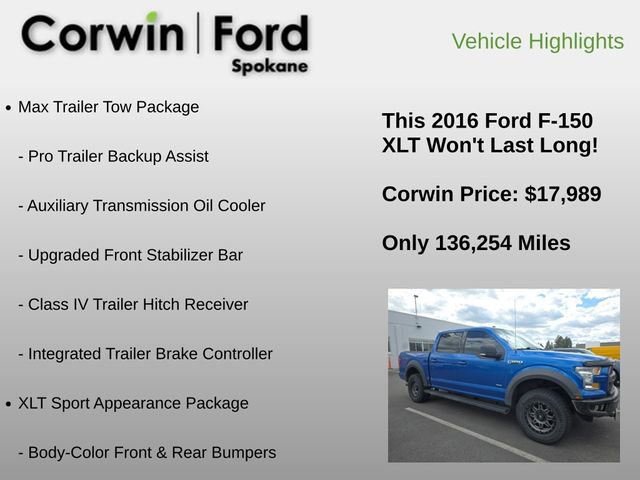 Used 2016 Ford F150 XLT w/ Equipment Group 301A Mid AWD/4WD image 6