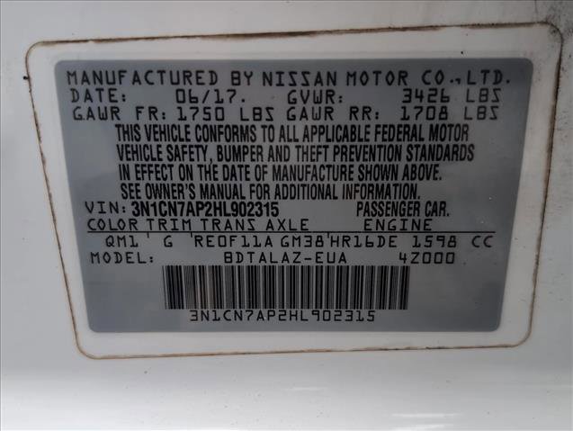 Used 2017 Nissan Versa S Plus FWD image 24