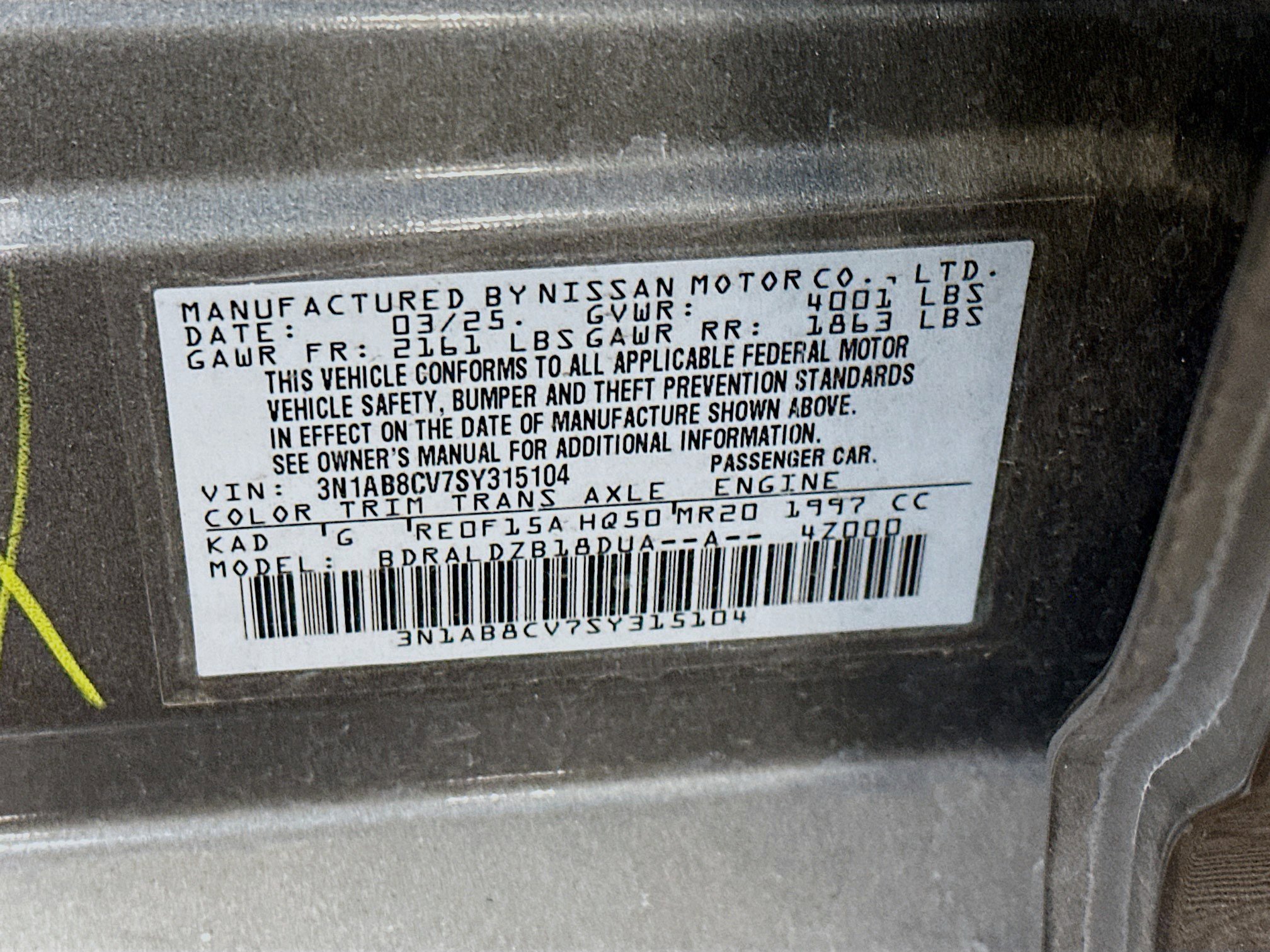 Used 2025 Nissan Sentra SV FWD image 12