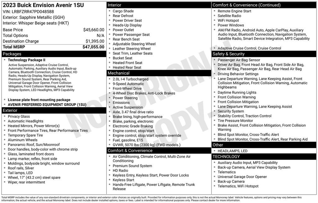 Used 2023 Buick Envision Avenir image 15