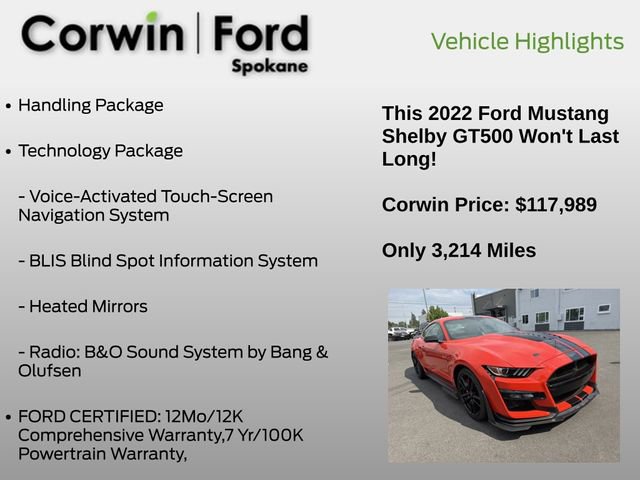 Used 2022 Ford Mustang Shelby GT500 w/ Technology Package RWD image 6