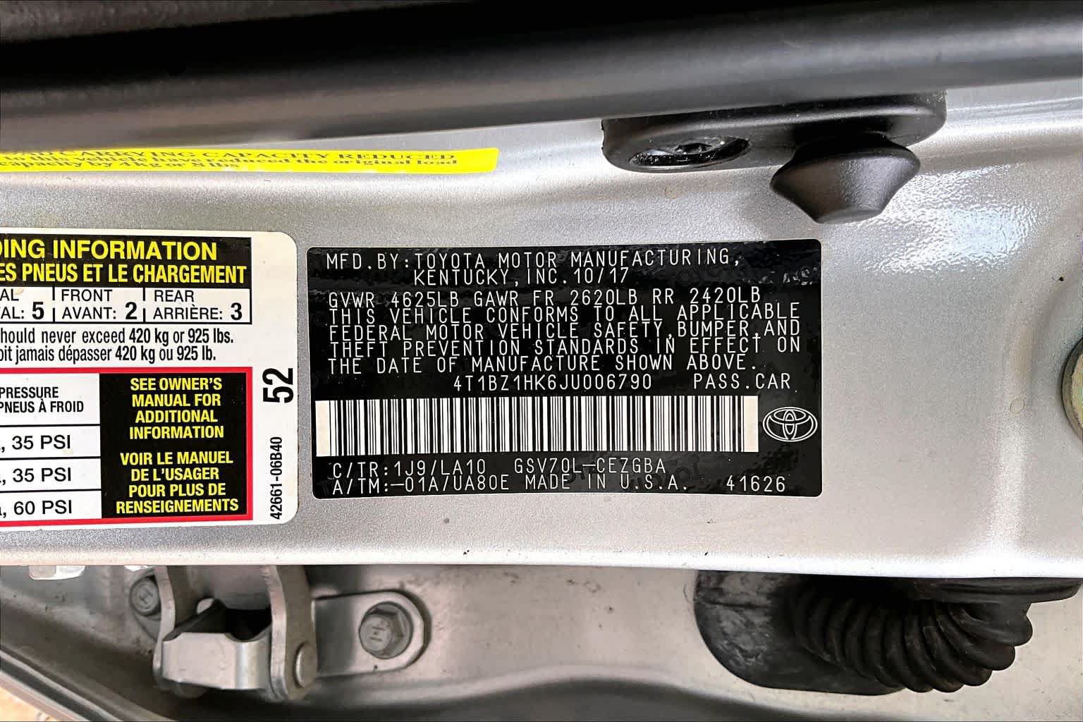 Used 2018 Toyota Camry XLE w/ Driver Assist Package FWD image 35