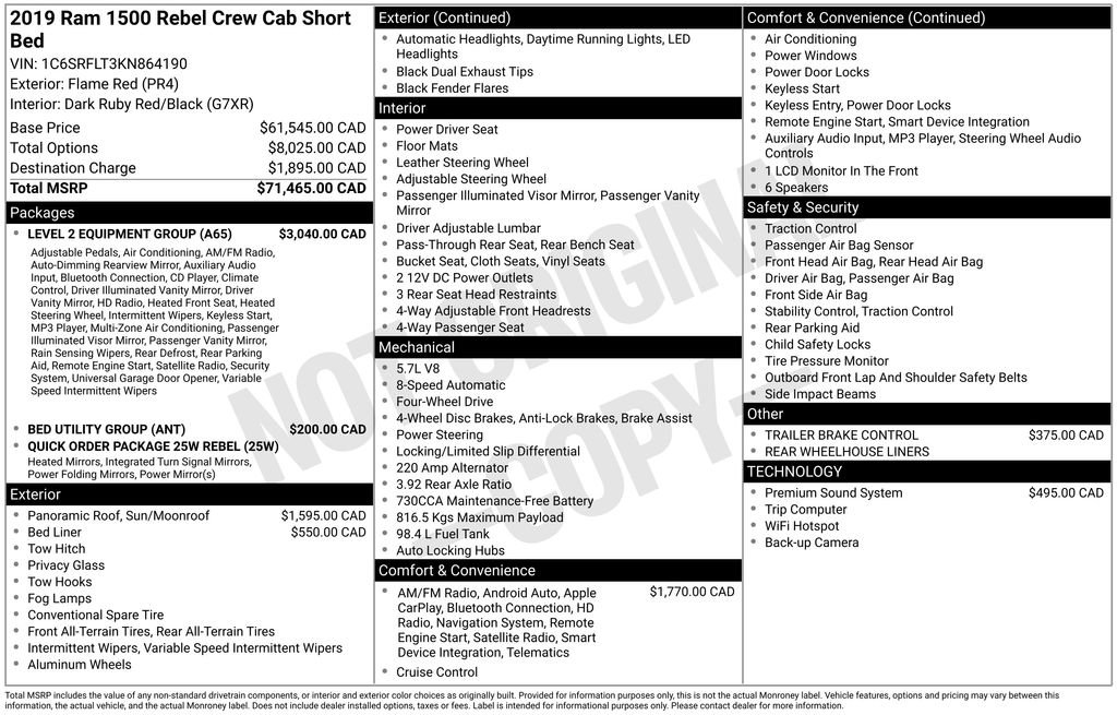Used 2019 RAM 1500 Rebel w/ Level 2 Equipment Group image 2