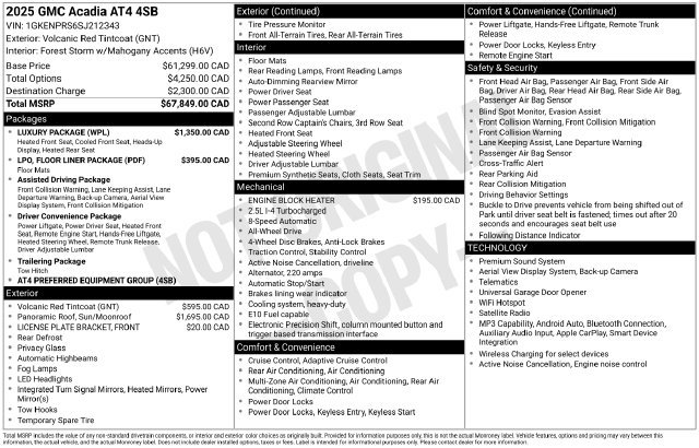Used 2025 GMC Acadia AT4 w/ Luxury Package AWD/4WD image 30