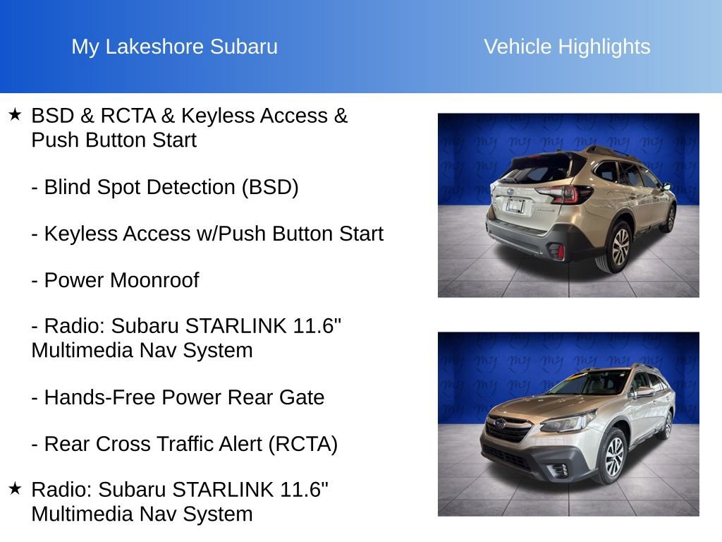 Used 2020 Subaru Outback Premium w/ Popular Package #1 image 11