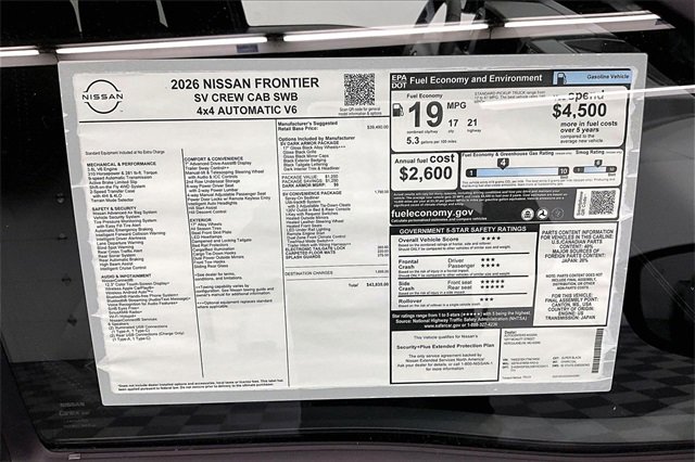 New 2026 Nissan Frontier SV image 39