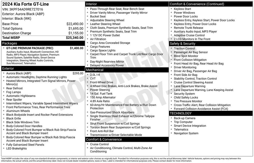 Used 2024 Kia Forte GT-Line w/ GT-Line Premium Package image 20