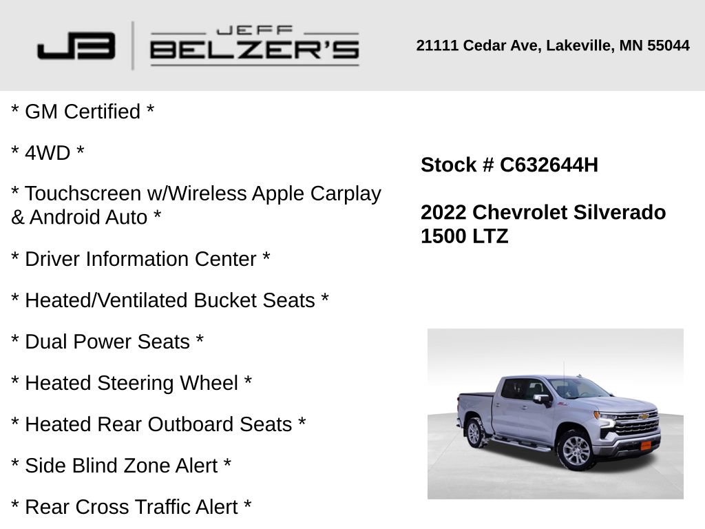 Certified 2022 Chevrolet Silverado 1500 LTZ image 2