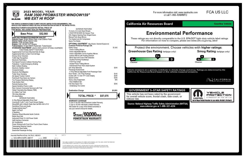 Used 2023 RAM ProMaster 3500 w/ Safety Group image 4