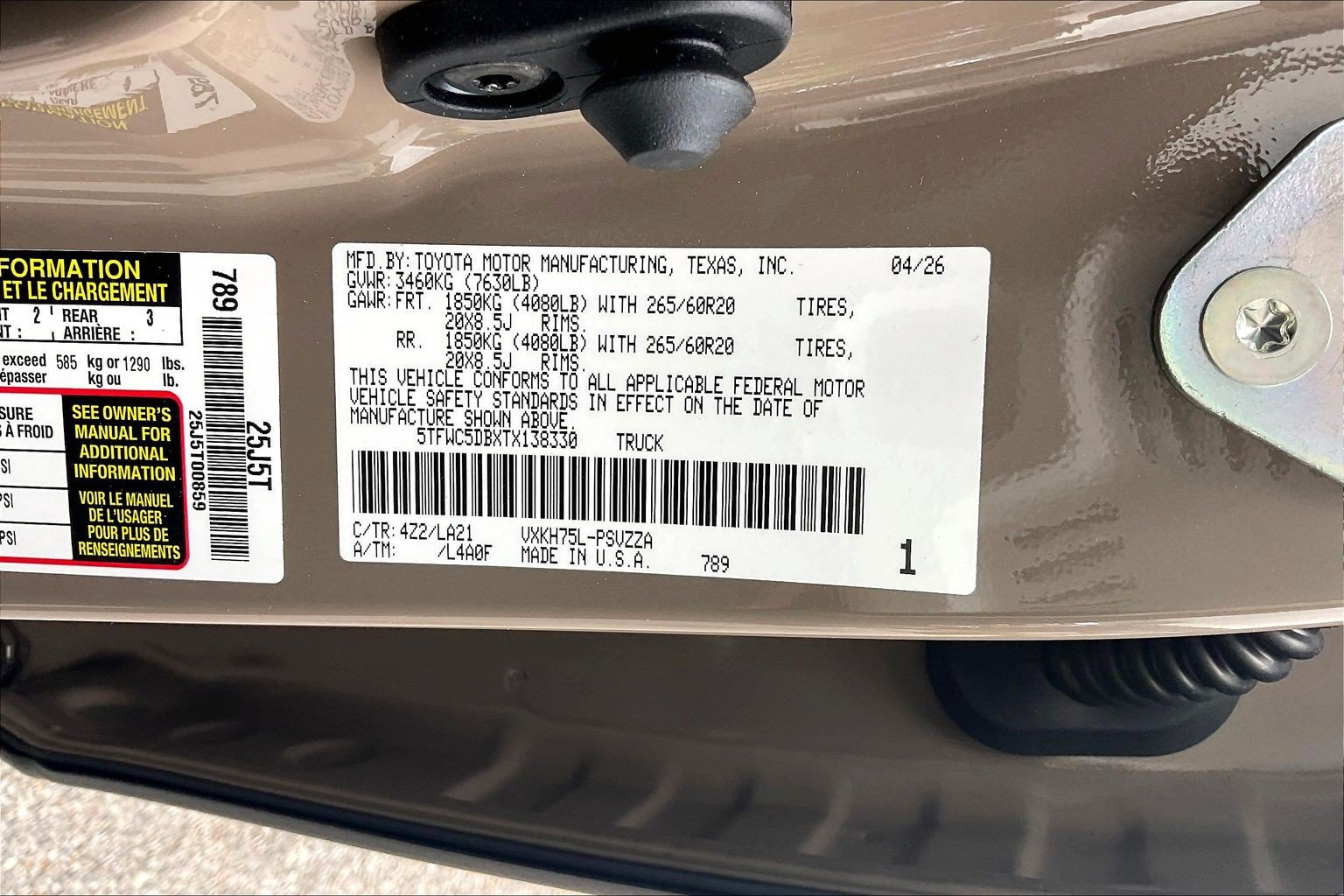New 2026 Toyota Tundra Platinum AWD/4WD image 17