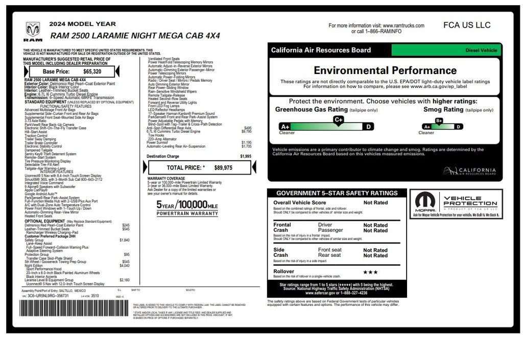 Certified 2024 RAM 2500 Laramie w/ Night Edition AWD/4WD image 4