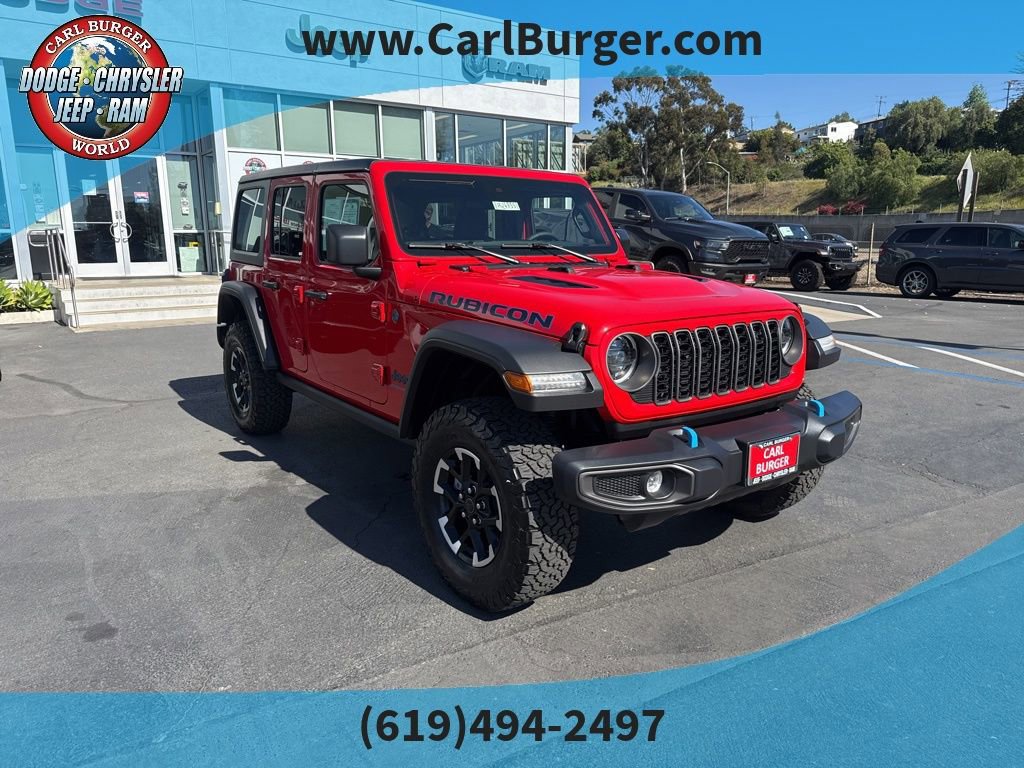 Certified 2025 Jeep Wrangler Unlimited Rubicon 4xe w/ Safety Group image 1