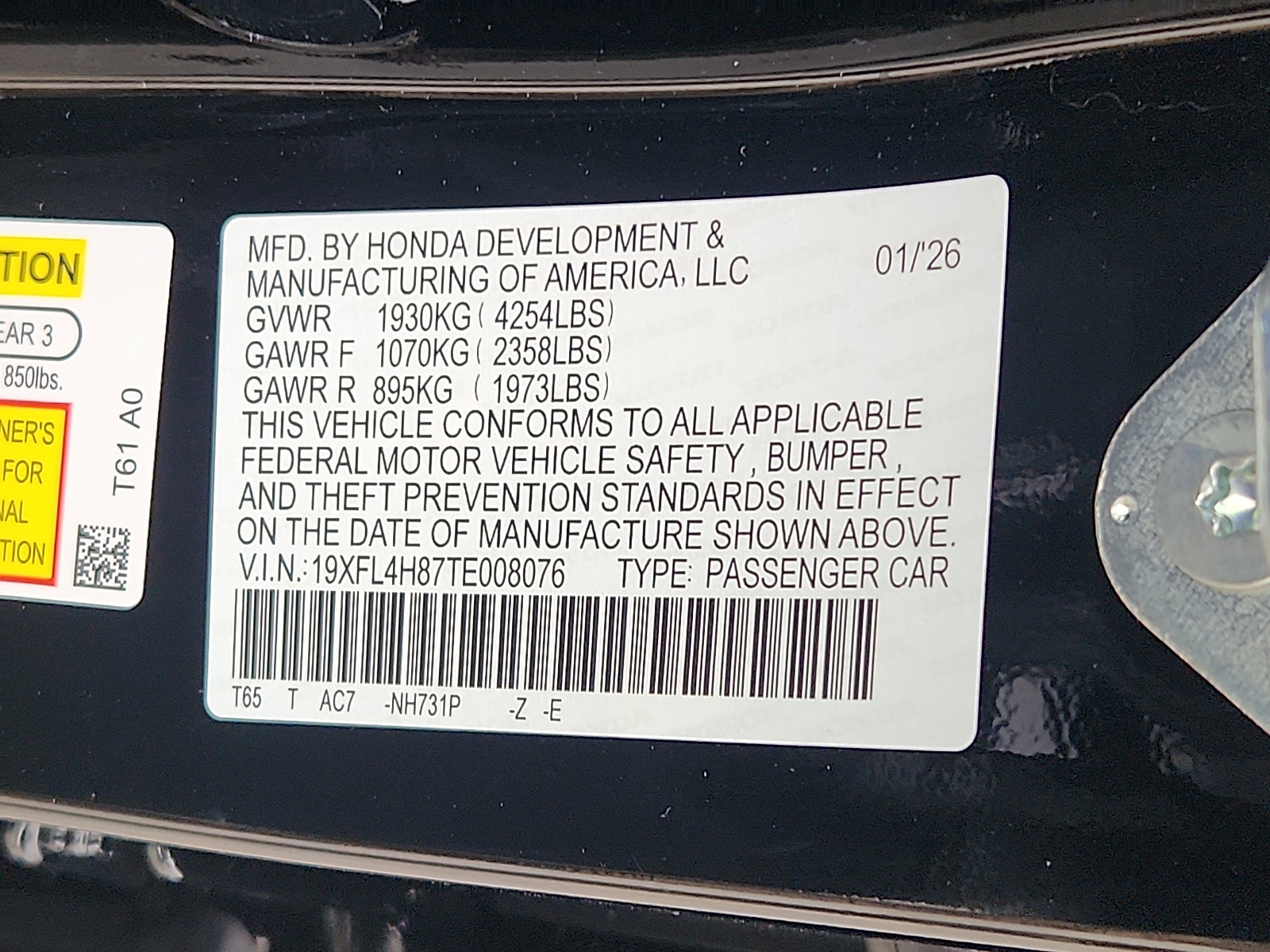 New 2026 Honda Civic Sport image 17