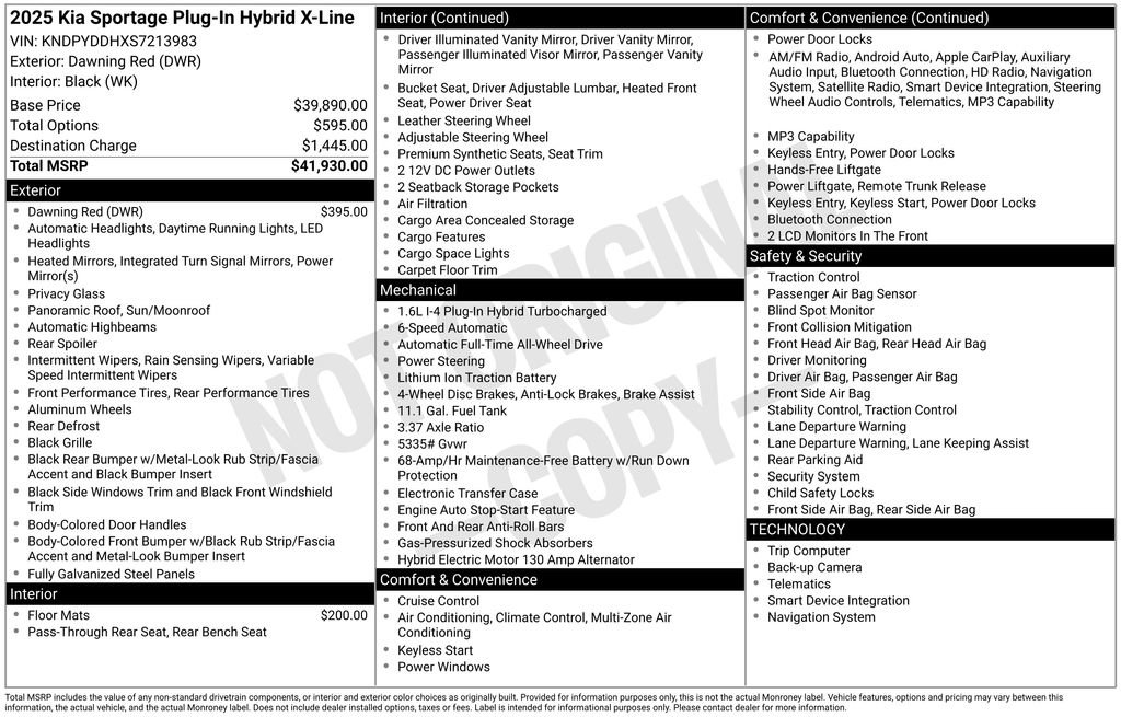 Certified 2025 Kia Sportage X-Line AWD/4WD image 29