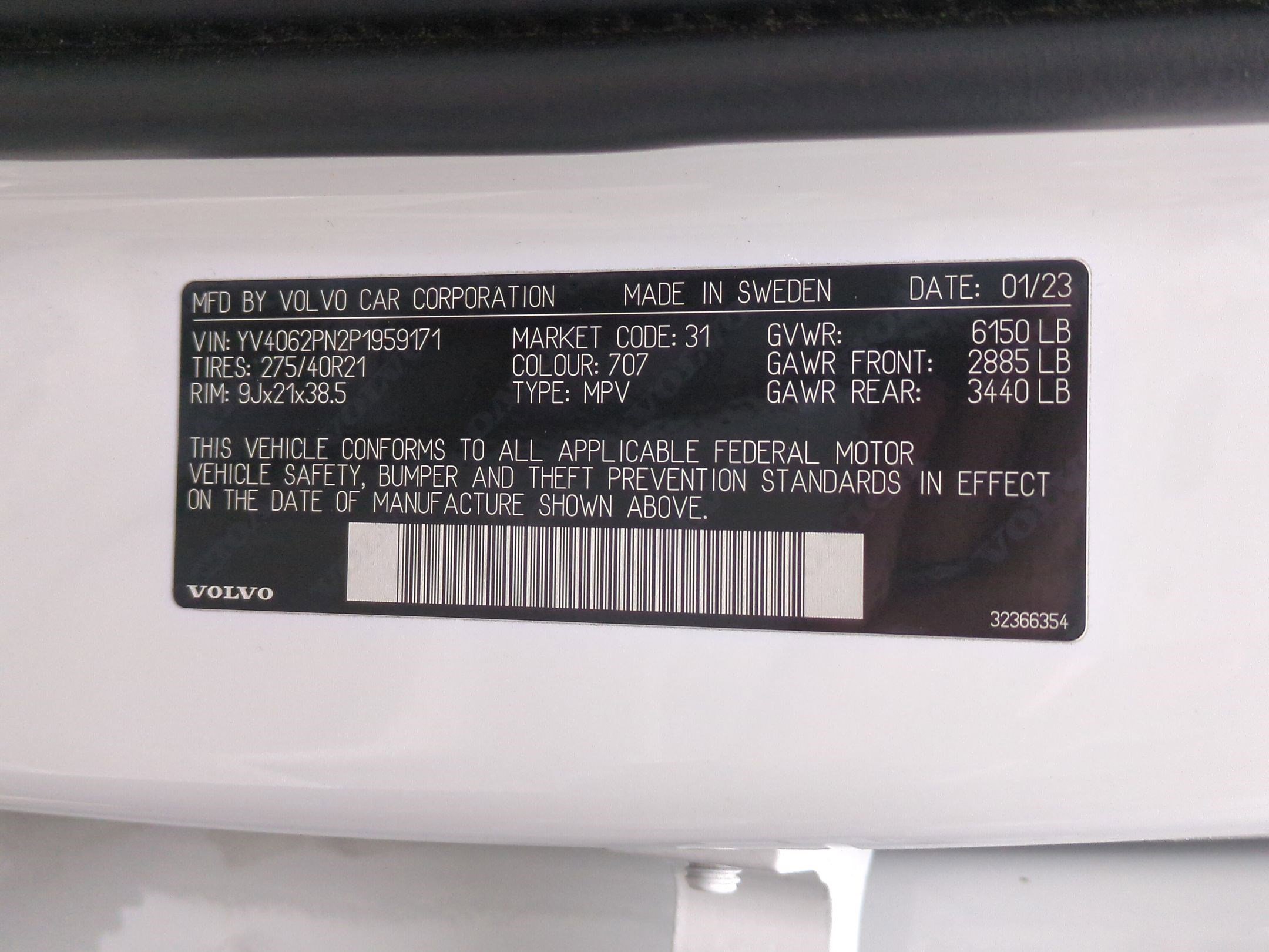 Used 2023 Volvo XC90 B6 Plus w/ Protection Package Premier AWD/4WD image 35