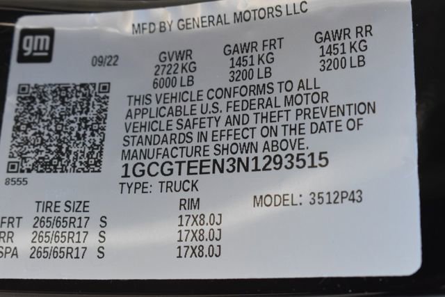 Used 2022 Chevrolet Colorado ZR2 w/ ZR2 Midnight Special Edition image 15