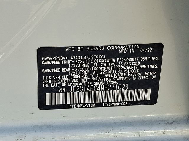 Used 2022 Subaru Crosstrek 2.0i Premium w/ Moonroof Package image 27