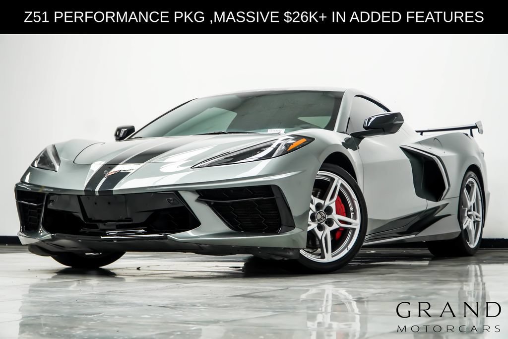 Used 2022 Chevrolet Corvette Stingray Premium Cpe w/ Z51 Performance Package RWD image 1