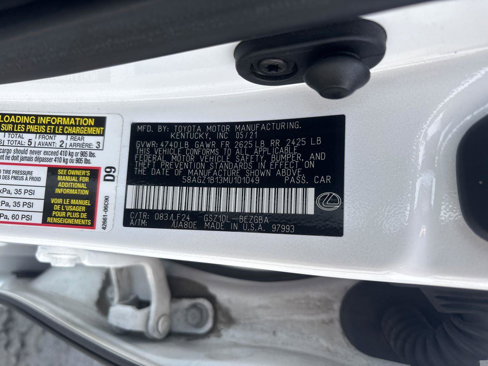 Used 2021 Lexus ES 350 F Sport w/ Accessory Package 2 image 31