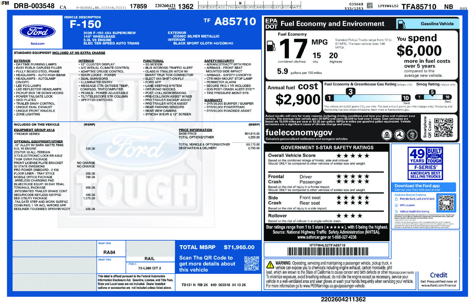 New 2026 Ford F150 Tremor w/ Bed Utility Package AWD/4WD image 29