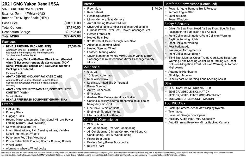 Used 2021 GMC Yukon Denali w/ Denali Premium Package image 4