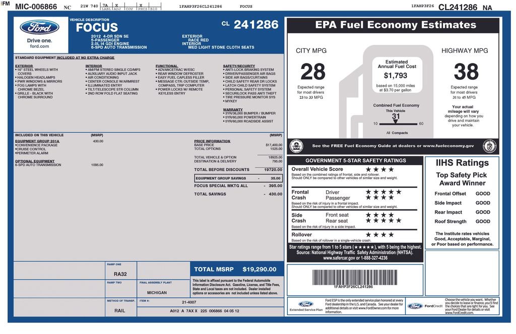 Used 2012 Ford Focus SE image 3