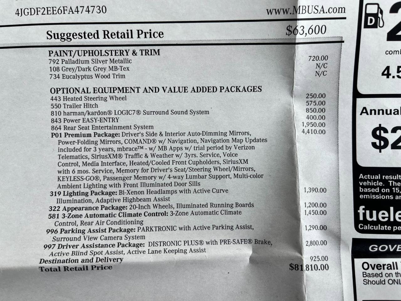 Used 2015 Mercedes-Benz GL 320 GL350 BlueTEC w/ Premium I Package image 56