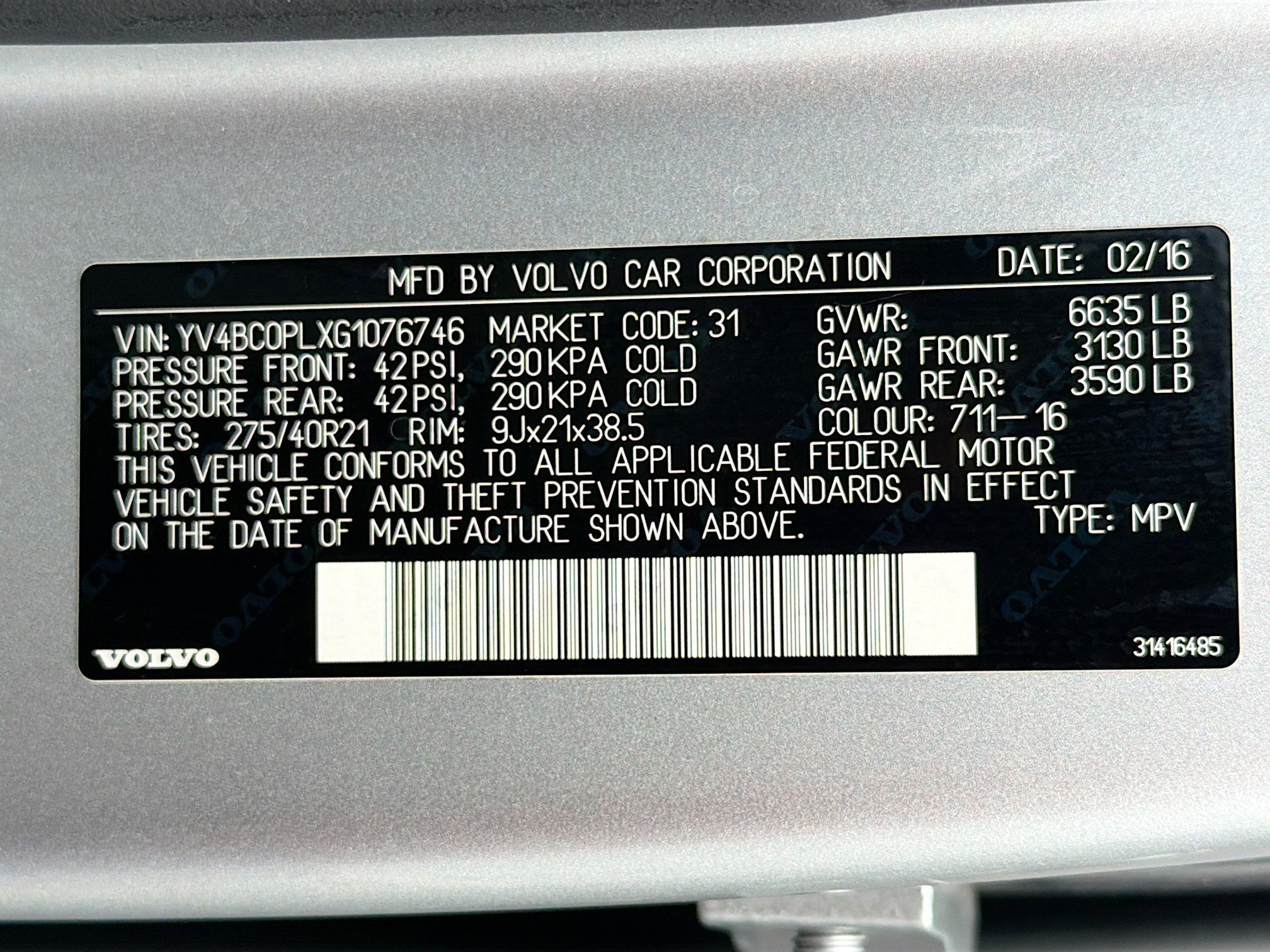 Used 2016 Volvo XC90 T8 Inscription w/ Protection Package Plus AWD/4WD image 46