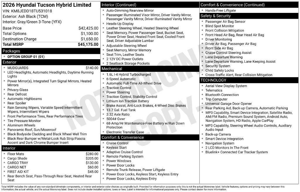 New 2026 Hyundai Tucson Limited AWD/4WD image 27