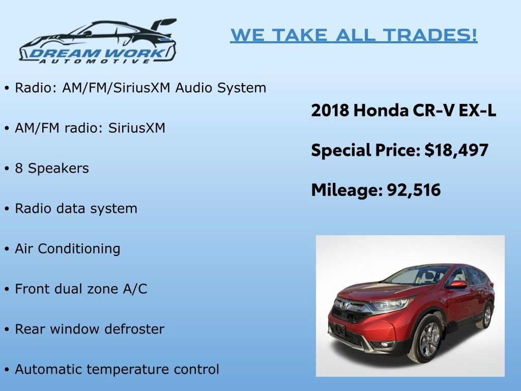 Used 2018 Honda CR-V EX-L image 2