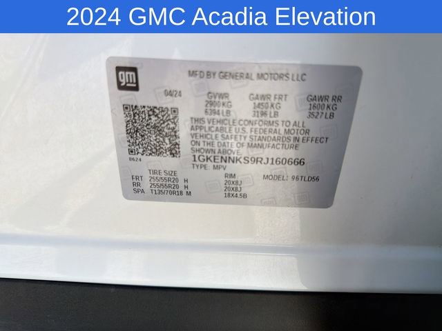 Used 2024 GMC Acadia Elevation w/ Luxury Package AWD/4WD image 31