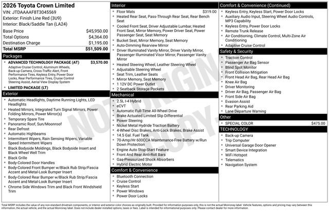 New 2026 Toyota Crown Limited w/ Advanced Technology Package image 4