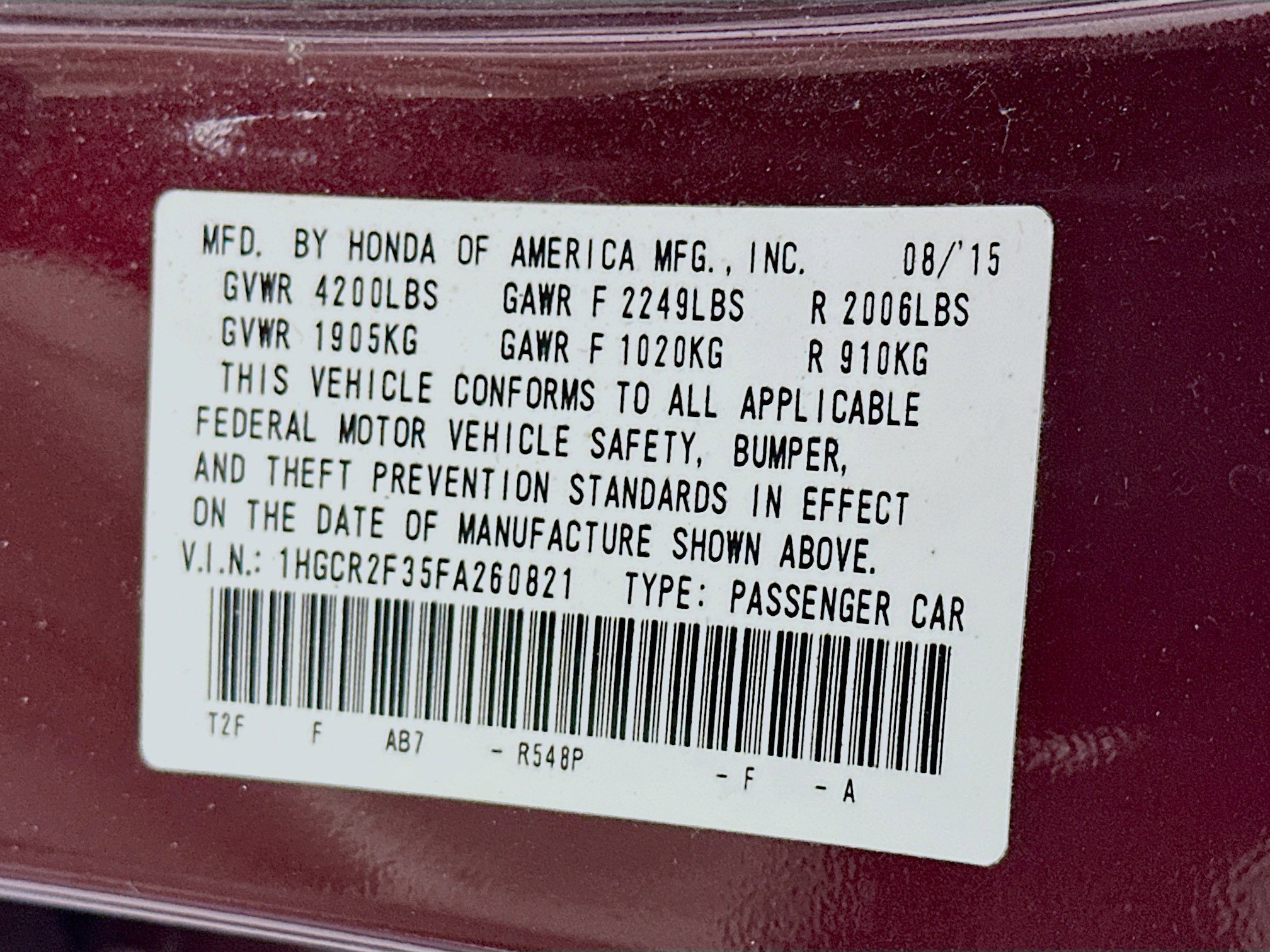 Used 2015 Honda Accord LX image 12