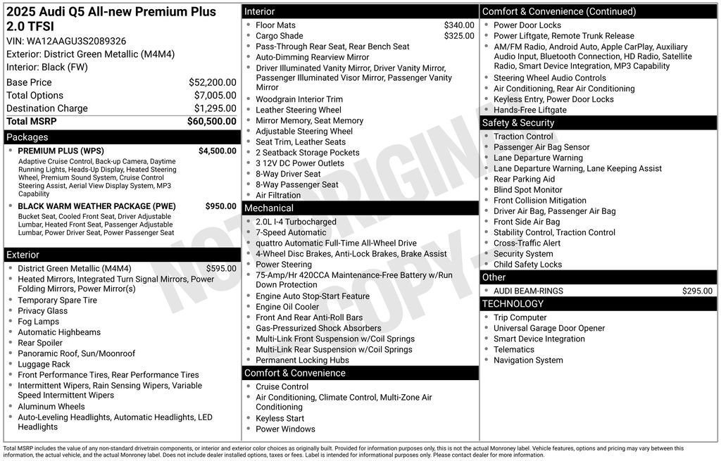 Certified 2025 Audi Q5 Premium w/ Premium Plus AWD/4WD image 3