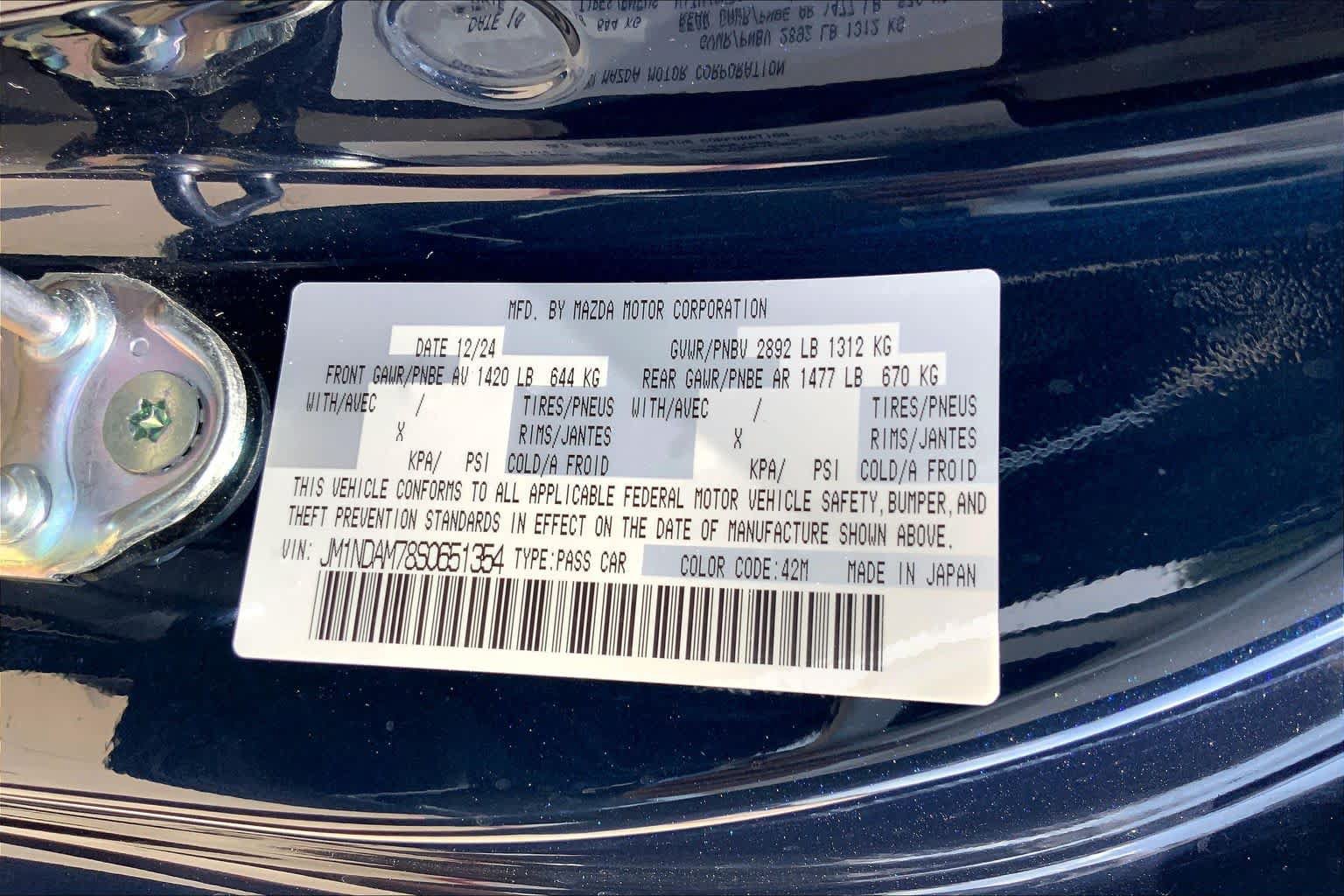 Certified 2025 MAZDA MX-5 Miata RF Grand Touring RWD image 29