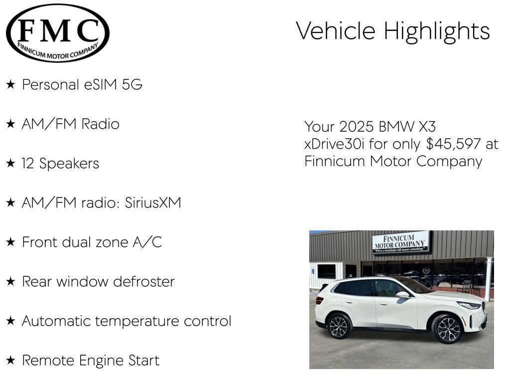 Used 2025 BMW X3 xDrive30i w/ Convenience Package image 16
