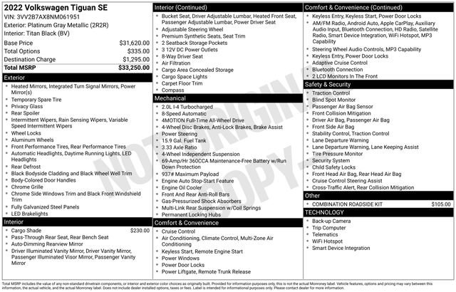 Used 2022 Volkswagen Tiguan SE image 35