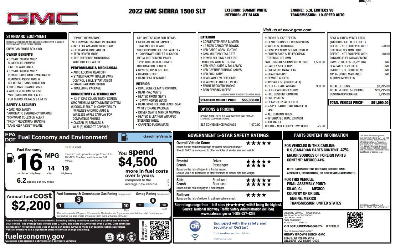 Used 2022 GMC Sierra 1500 SLT w/ SLT Convenience Package image 4